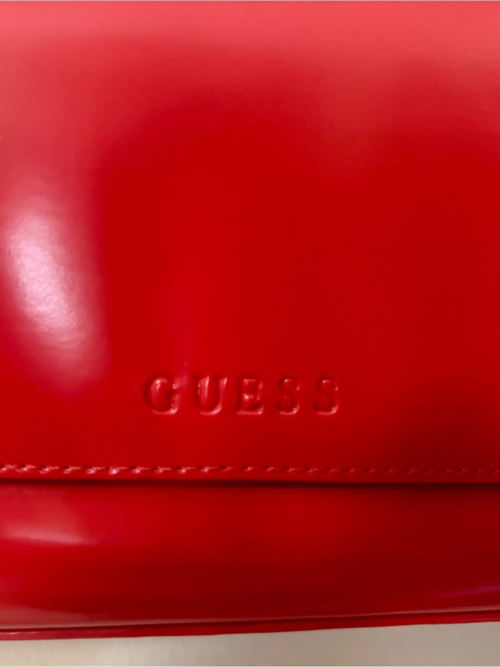 Guess Red Patent Shoulder Clutch - Picture 4 of 10